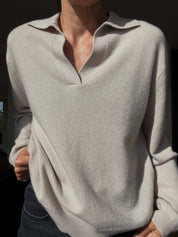Women's oversized collar v-neck - Trench