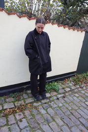 Cimana recyckled heavy trenchjacket - Black