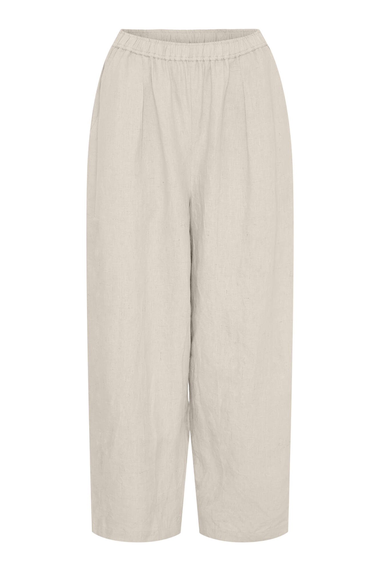 Billie barrel linen pants - oatmeal