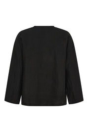 Billie linen jacket - black