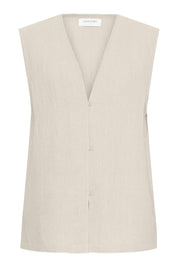 Billie linen vest - oatmeal
