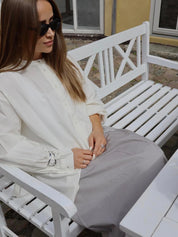 Ocean slit ls shirt - Ecru