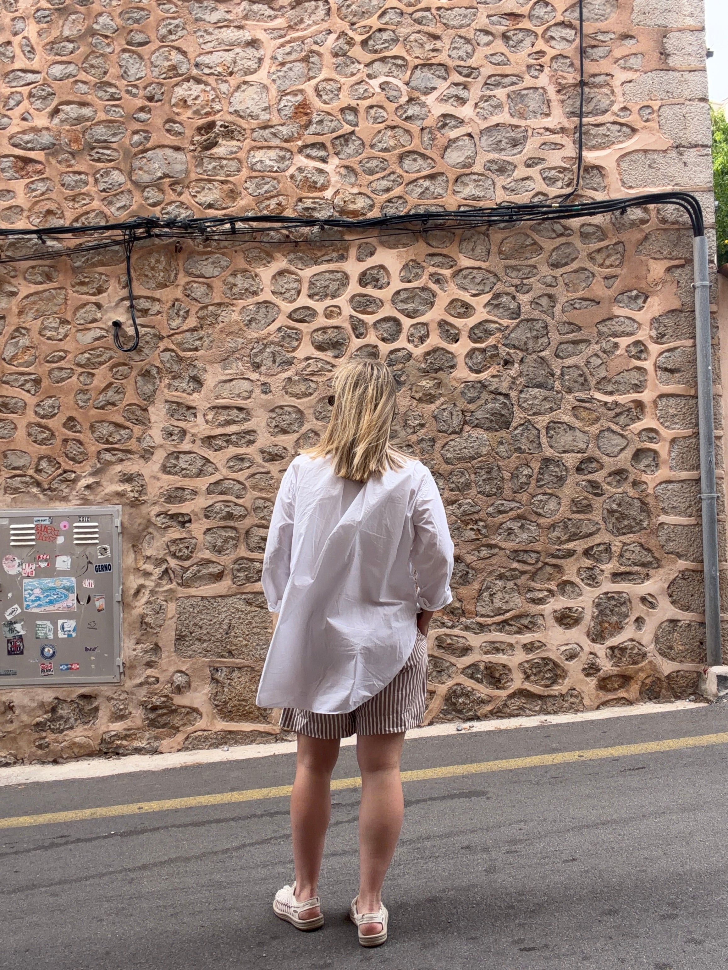 Sydney shorts - Coffee wide stripe