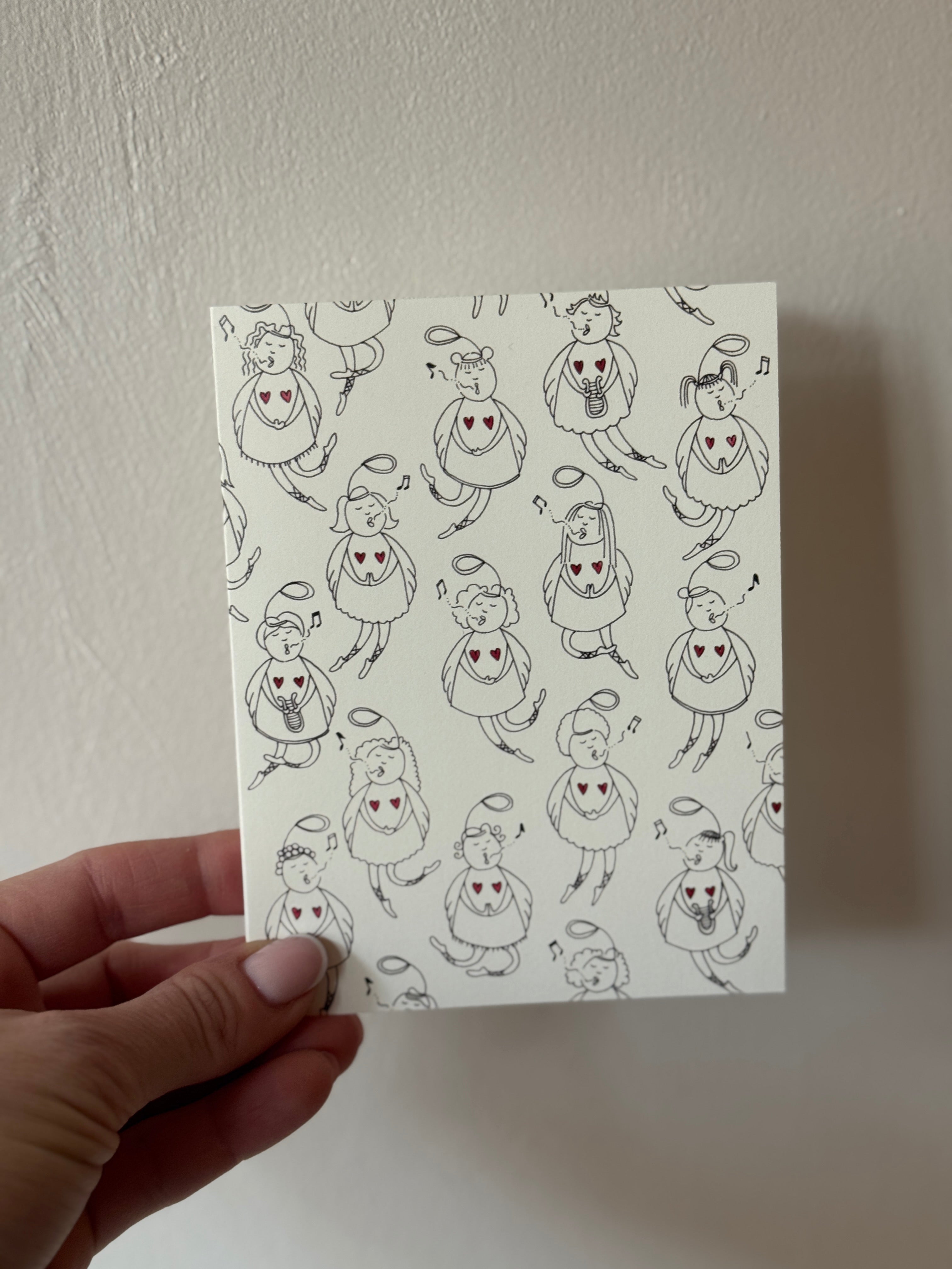 Kort med kuvert - engle