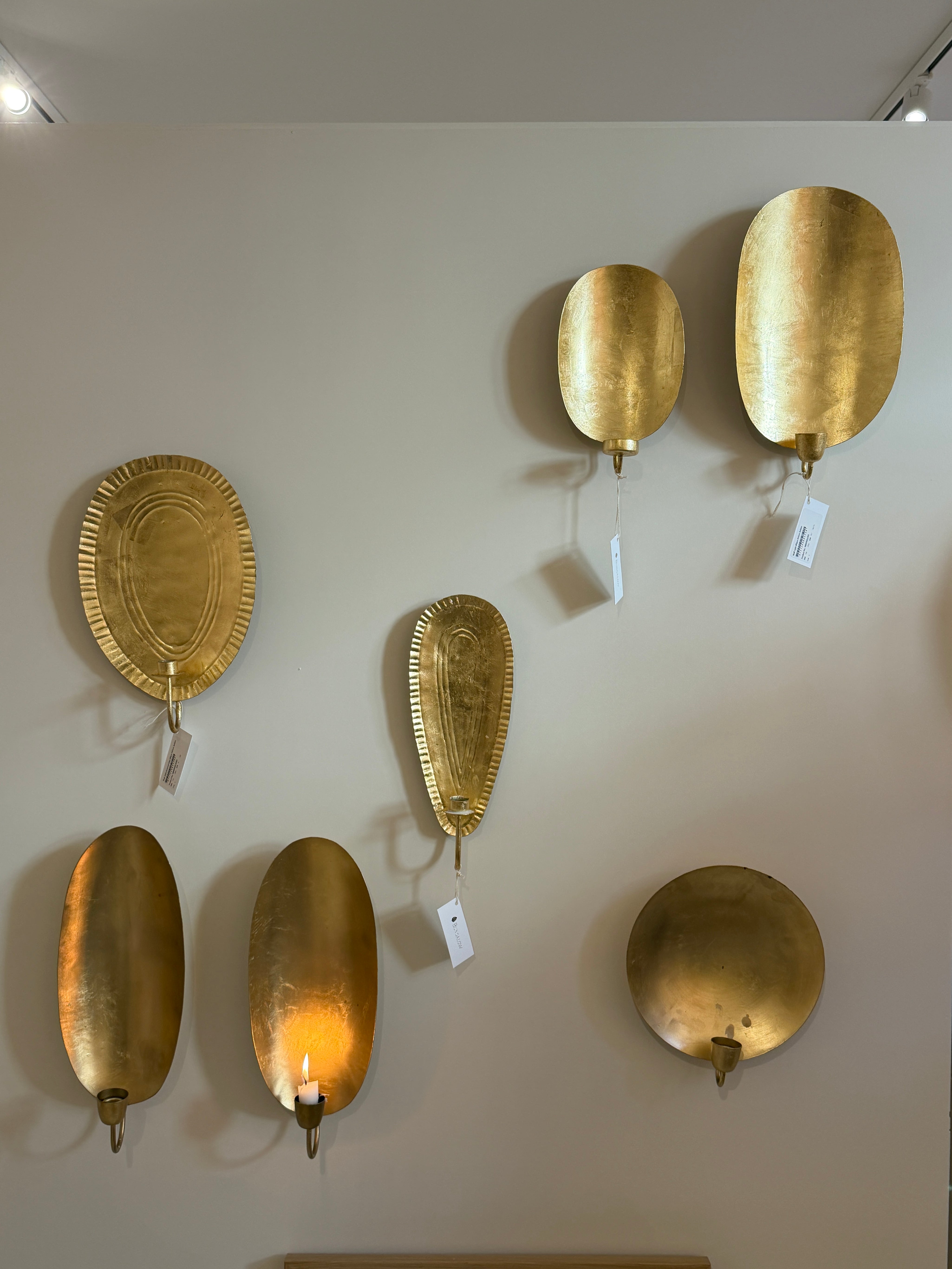 Wall light oval - golden