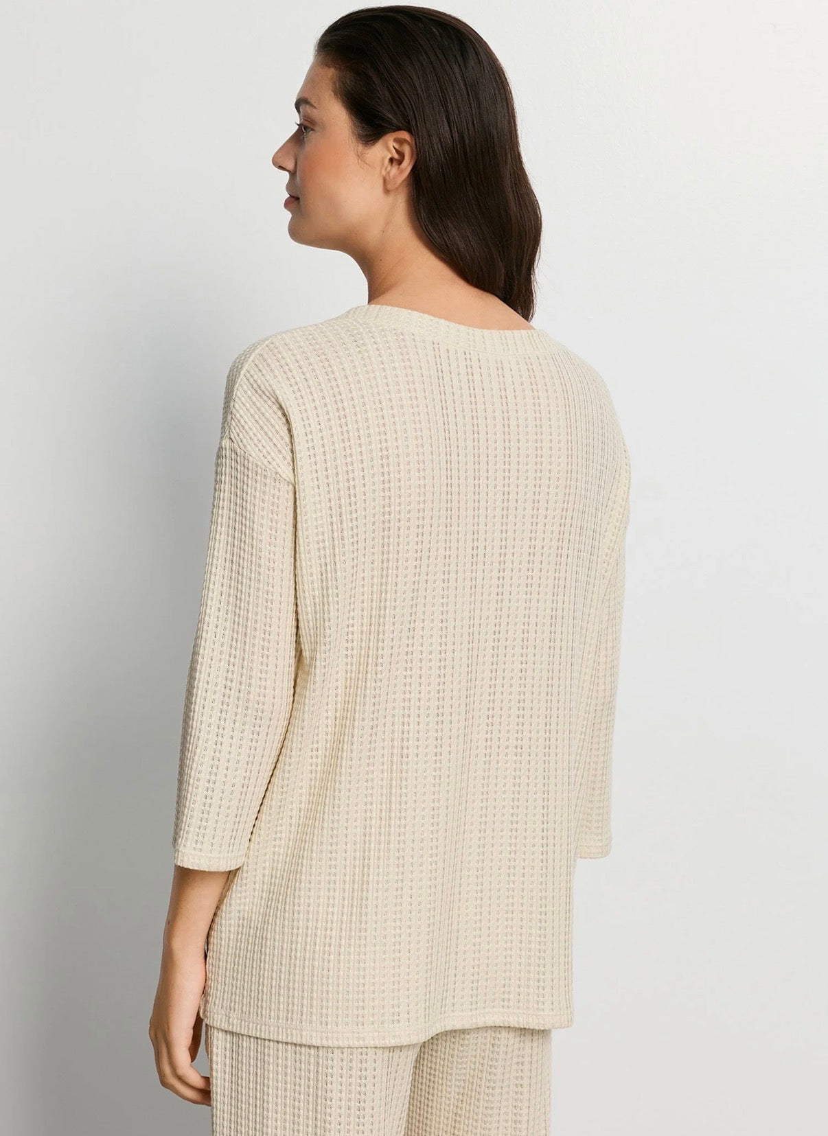 Summer knit t-shirt 3/4 ærme - Oyster Gray