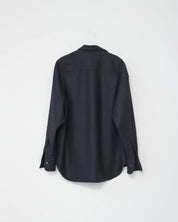 Fine wool oversize shirt - Navy
