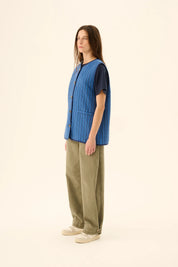 Cady padded stripe vest