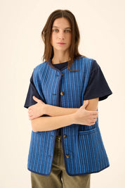 Cady padded stripe vest
