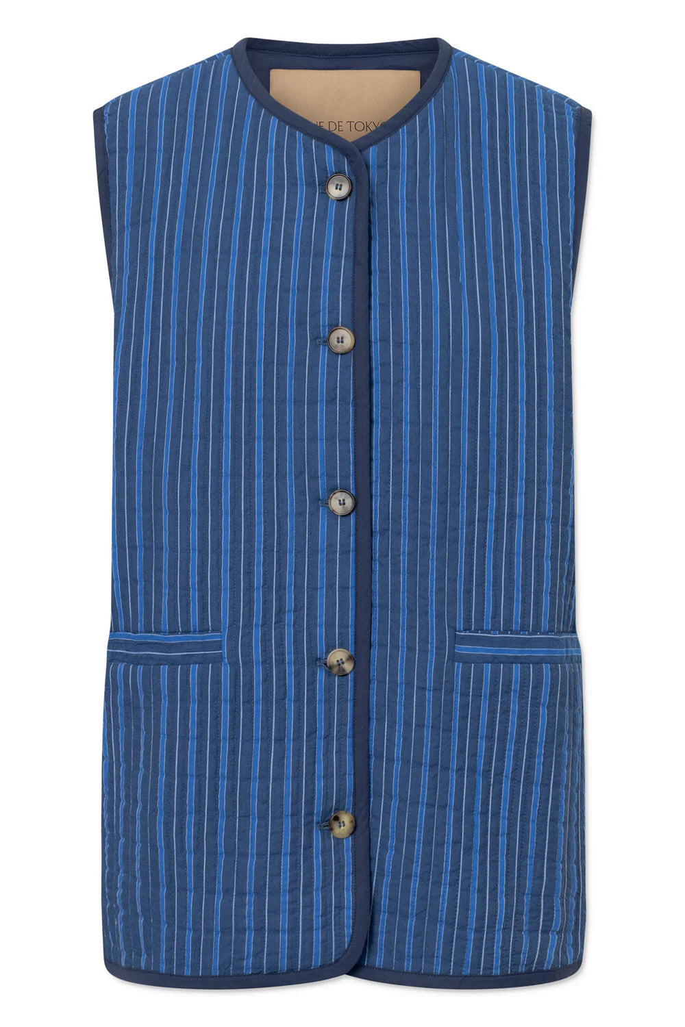 Cady padded stripe vest