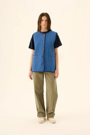 Cady padded stripe vest