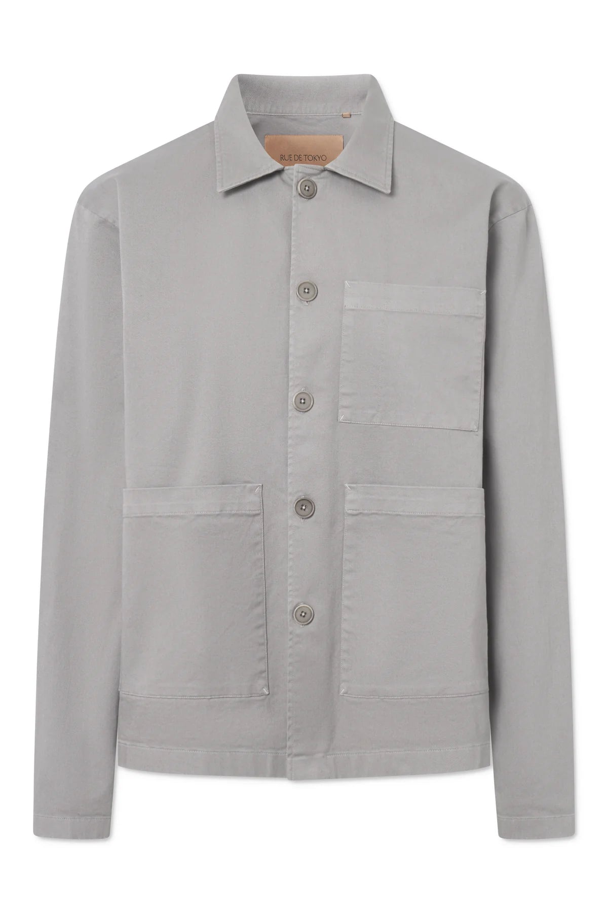 Cameron garment dyed twill jacket - Elephant grey