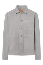 Cameron garment dyed twill jacket - Elephant grey