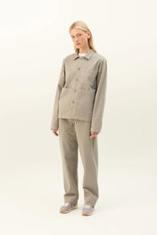 Cameron garment dyed twill jacket - Elephant grey