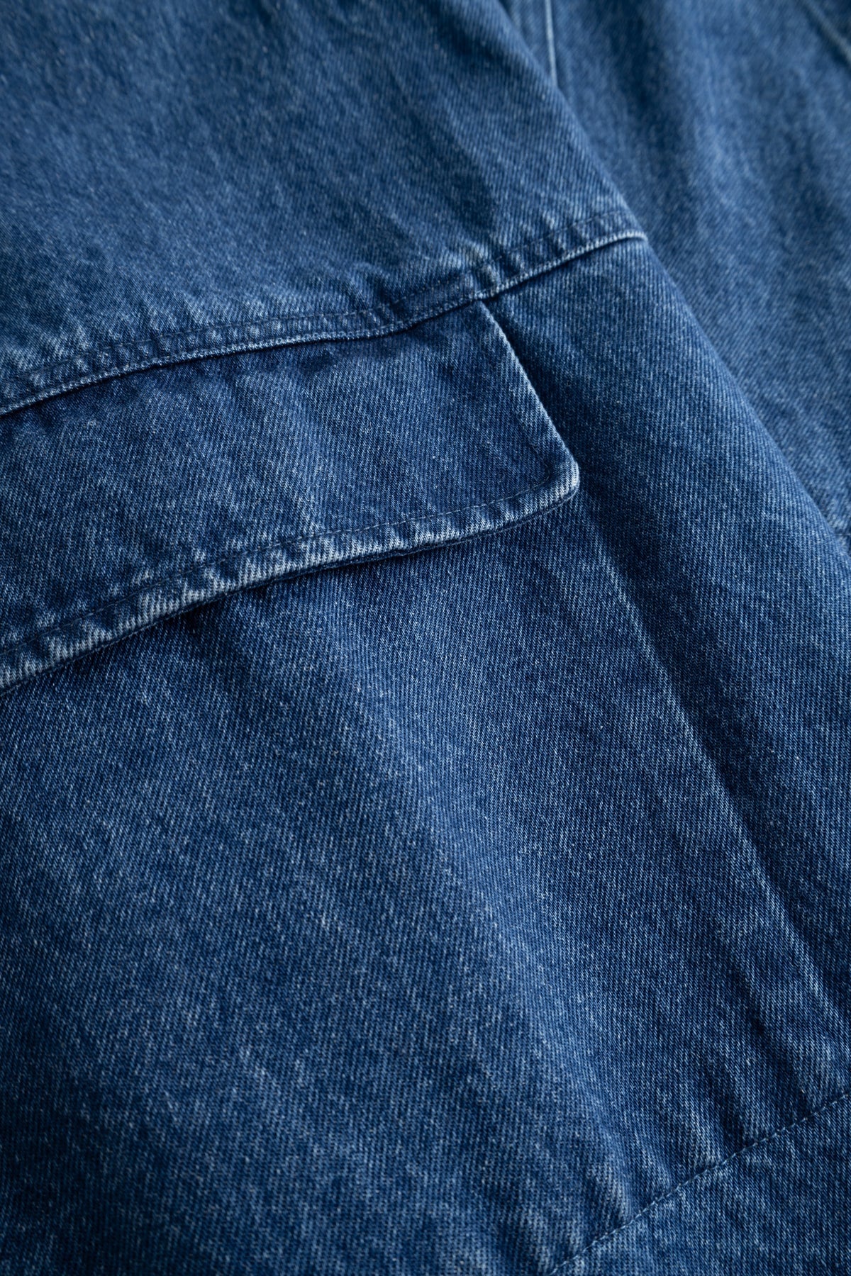 Cassa heavy denim vest - washed indigo