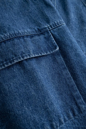 Cassa heavy denim vest - washed indigo
