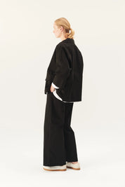 Cassy cotton twill jacket - black