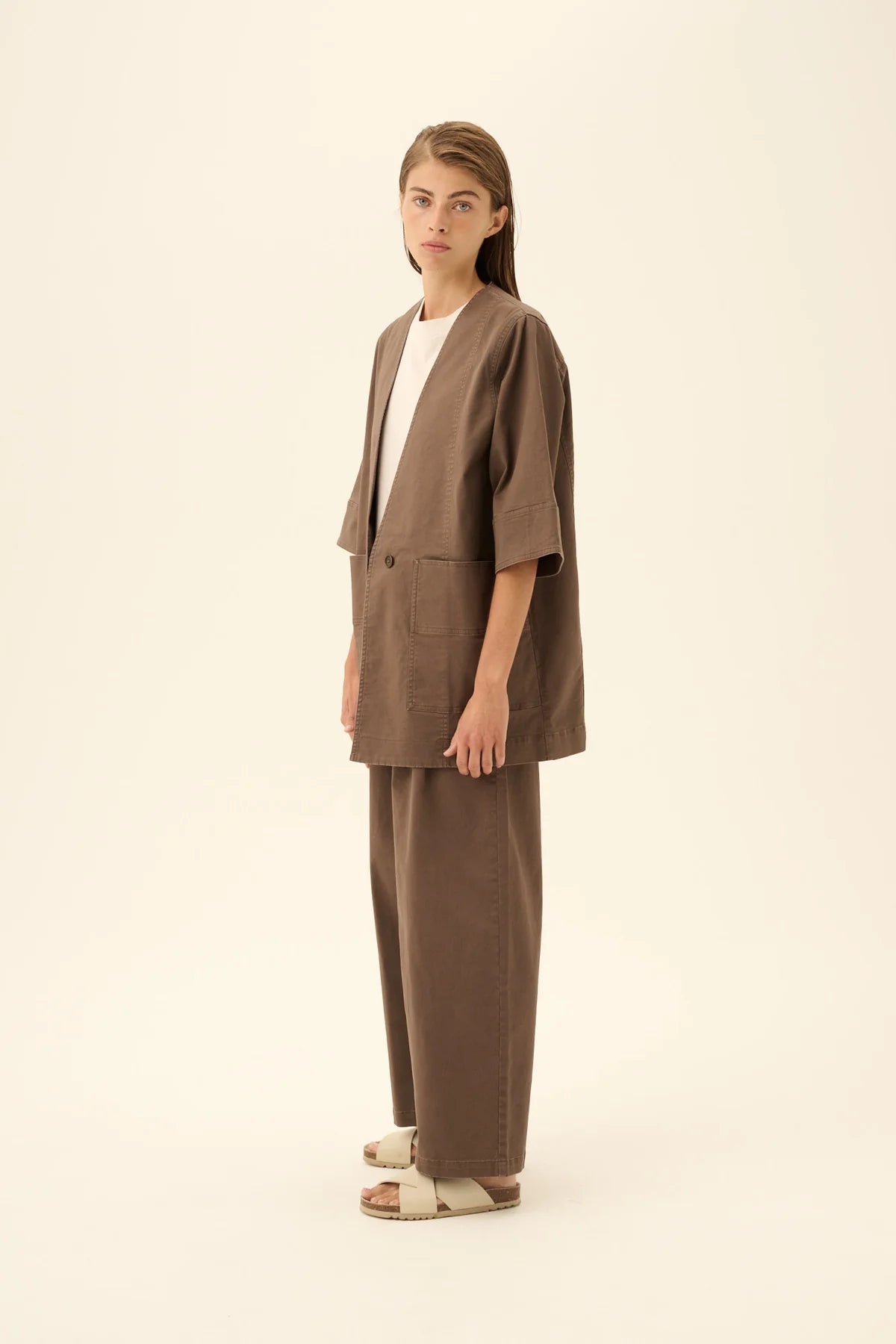 Catia twill shirt - Malt Brown