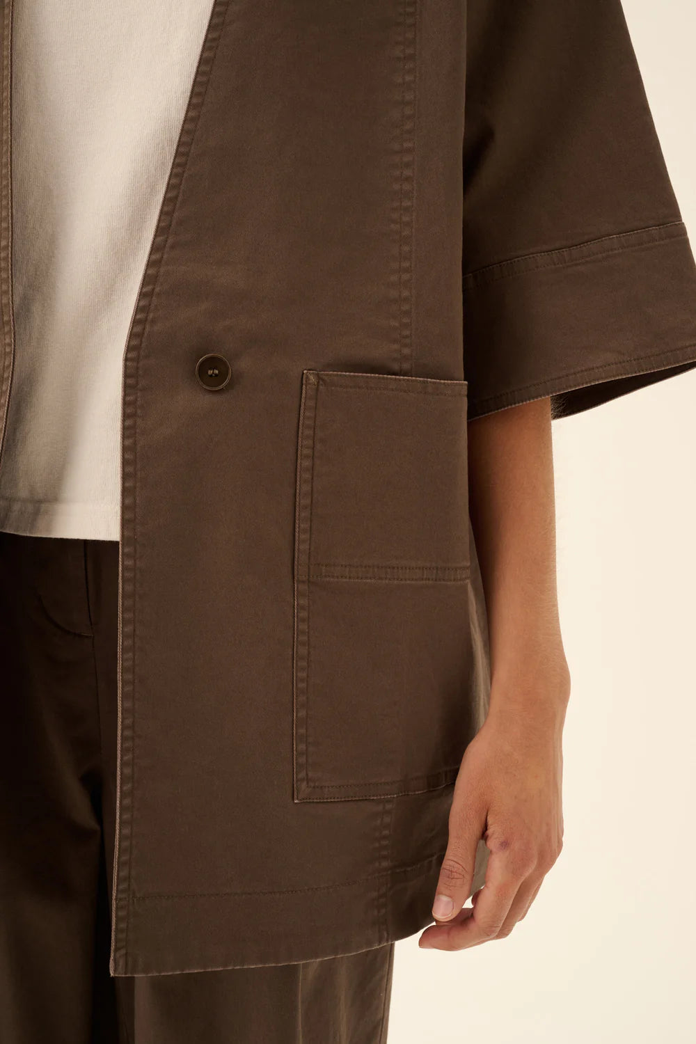 Catia twill shirt - Malt Brown