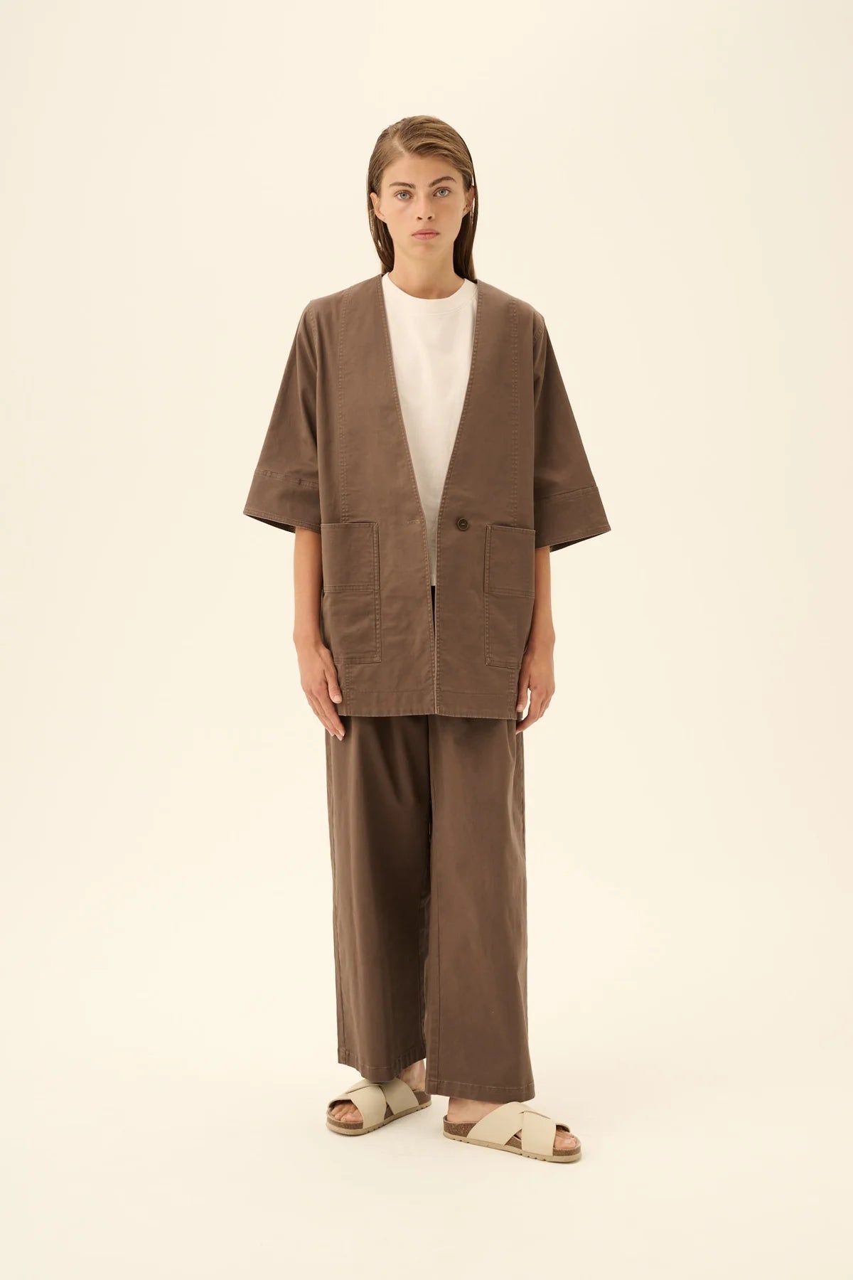 Catia twill shirt - Malt Brown
