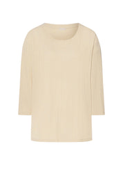 Summer knit t-shirt 3/4 ærme - Oyster Gray