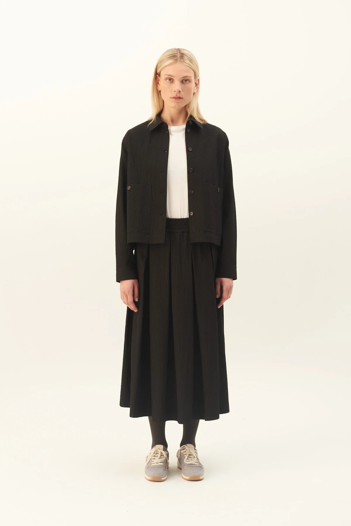 Peggy bubble stripe nederdel