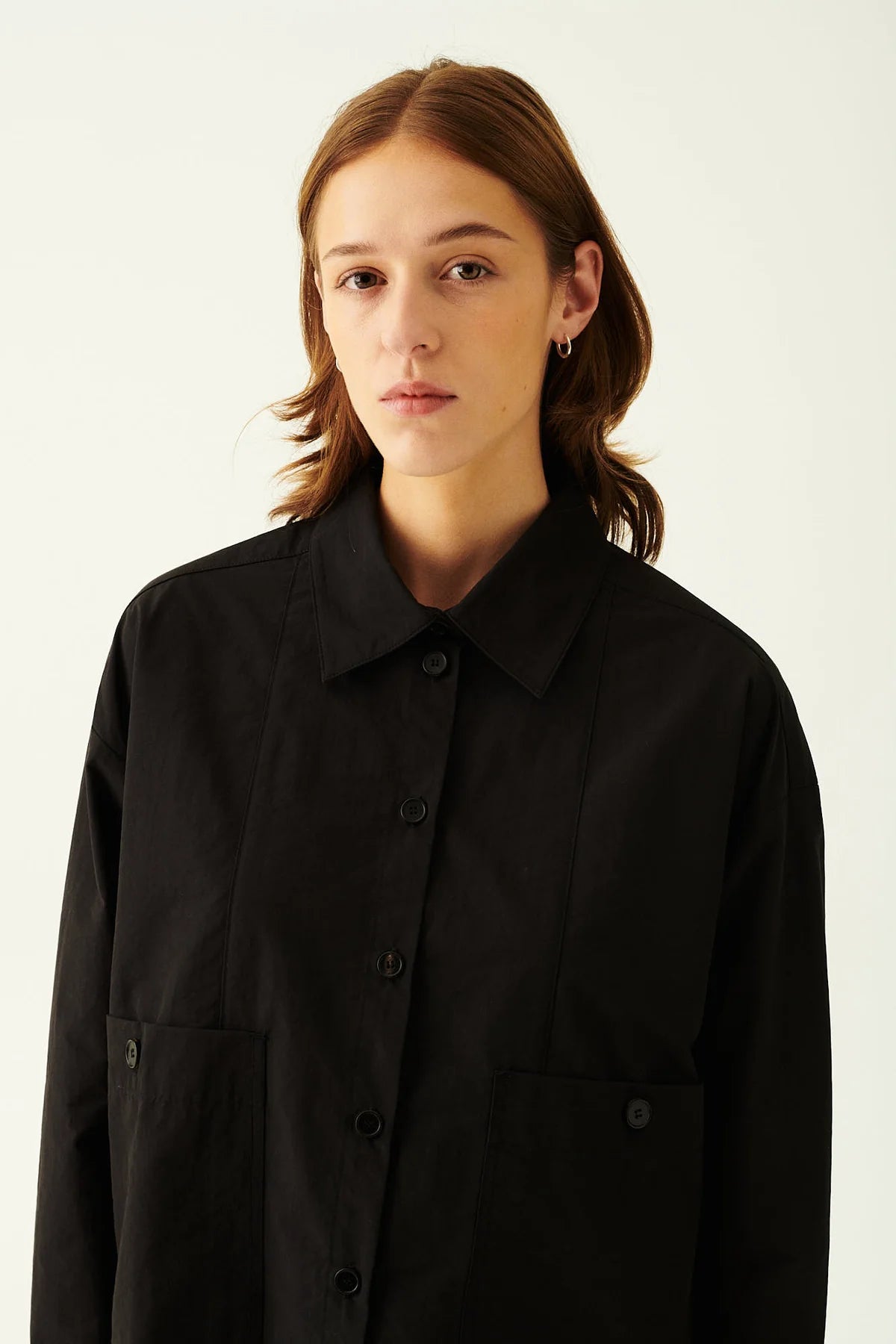 Celeste cotton tech jacket - black