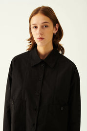 Celeste cotton tech jacket - black