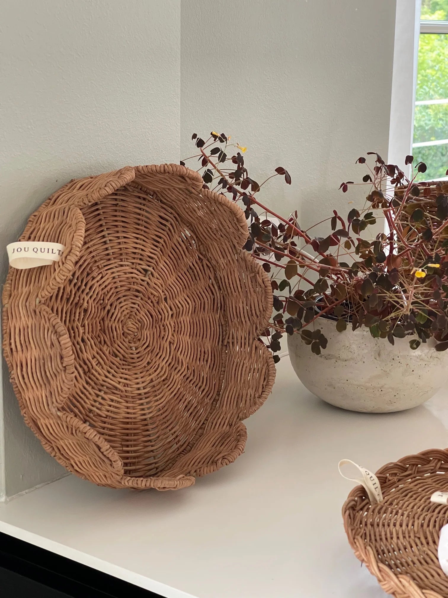 JOU rattan tray round