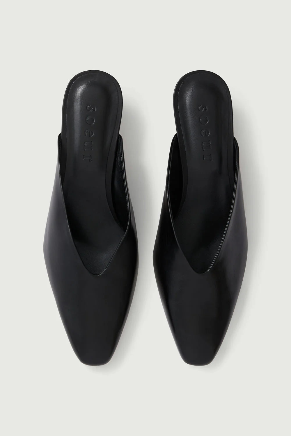 Amalie leather mules - black