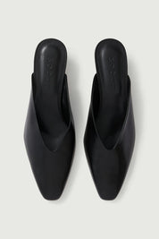 Amalie leather mules - black