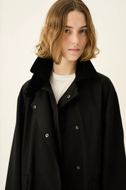 Cimana recyckled heavy trenchjacket - Black