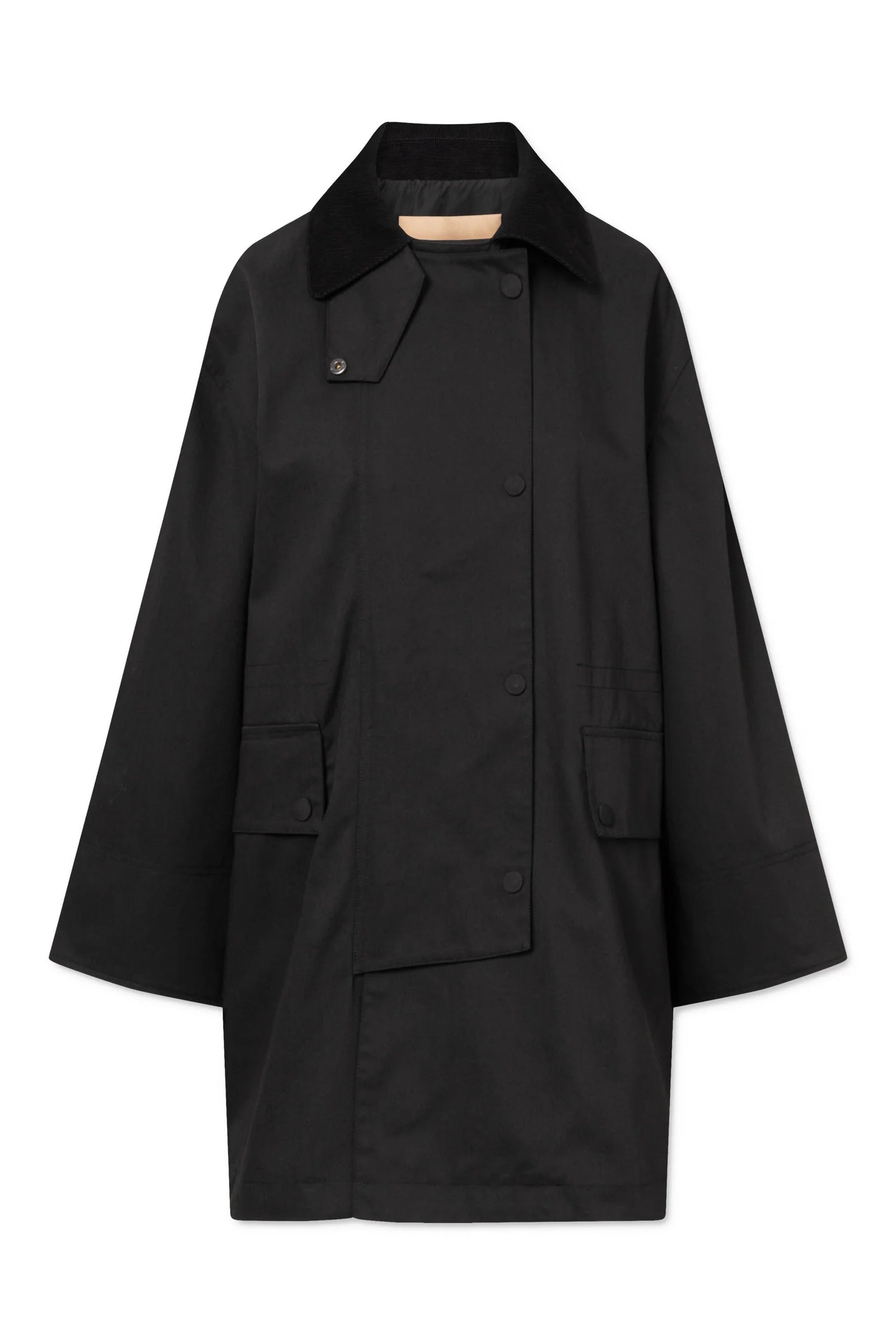 Cimana recyckled heavy trenchjacket - Black