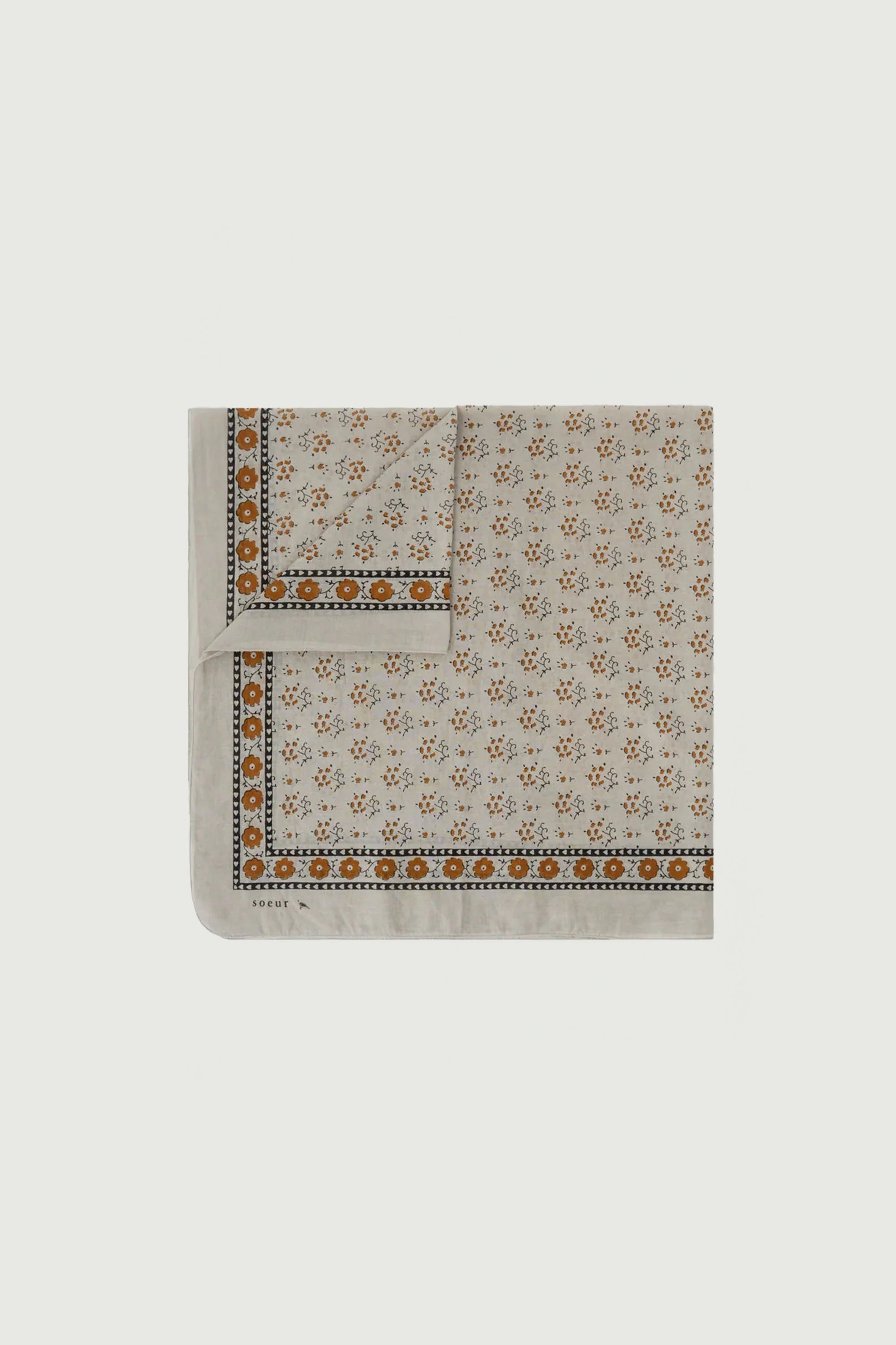 Classique scarf in printed cotton voile - grey