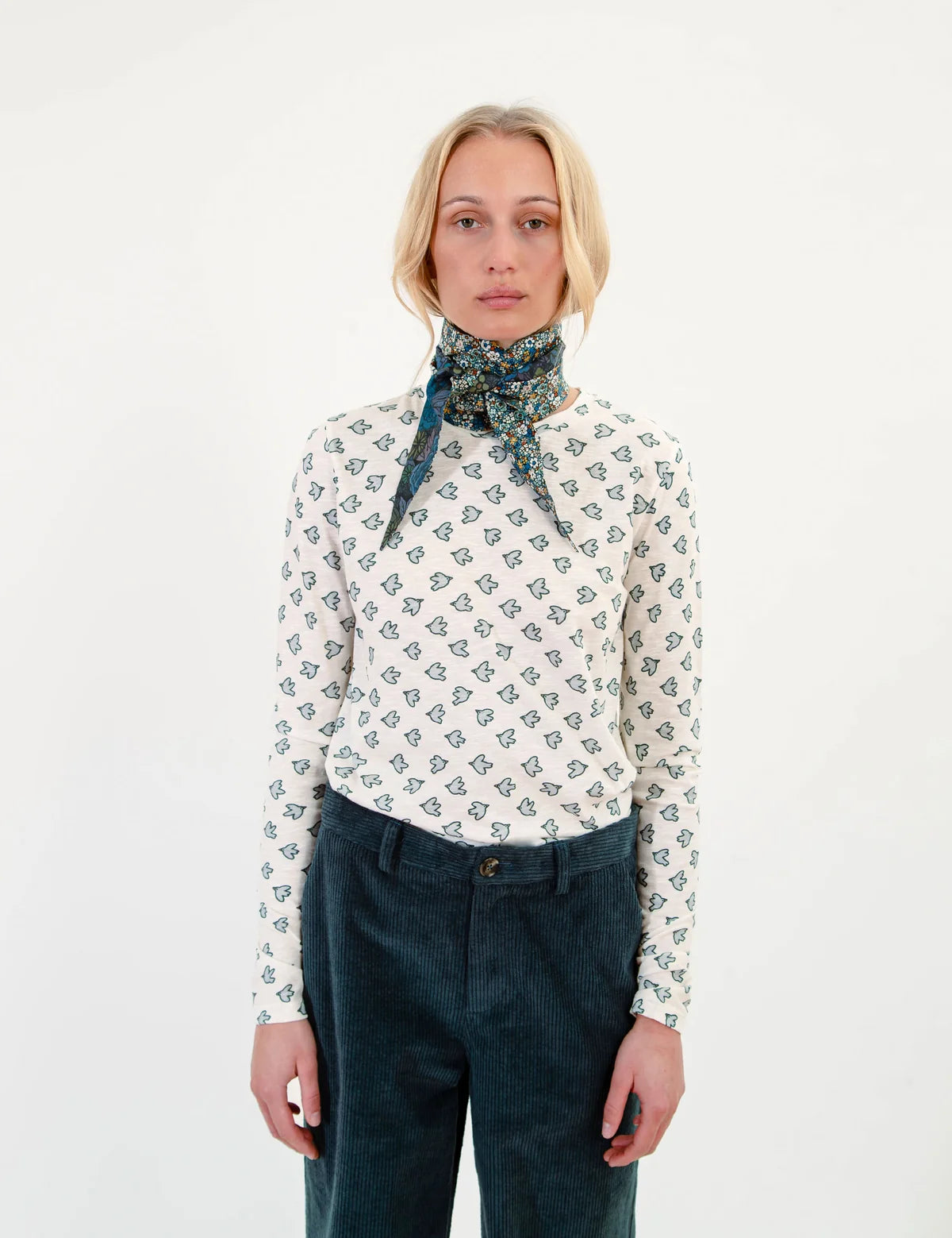 Cinna langærmet tee - Lou bird