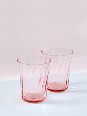 Concave glas, æske med 2 - swirl, rose