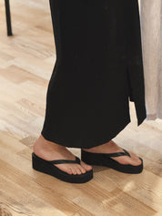 Sleepers High platform flip flops - black