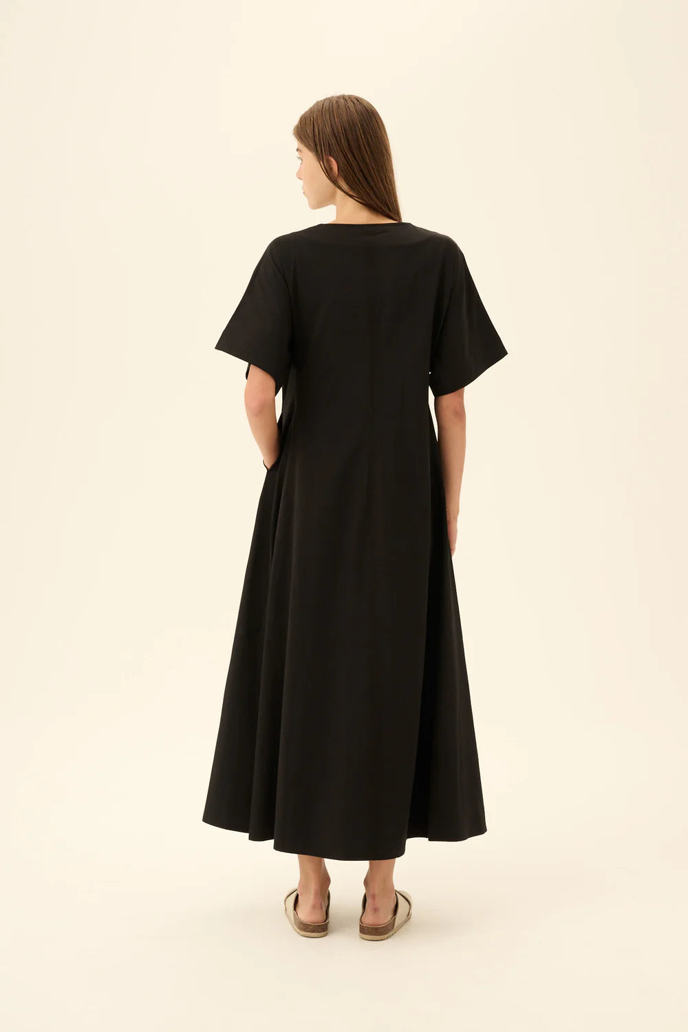 Dafne modal poplin dress - Black