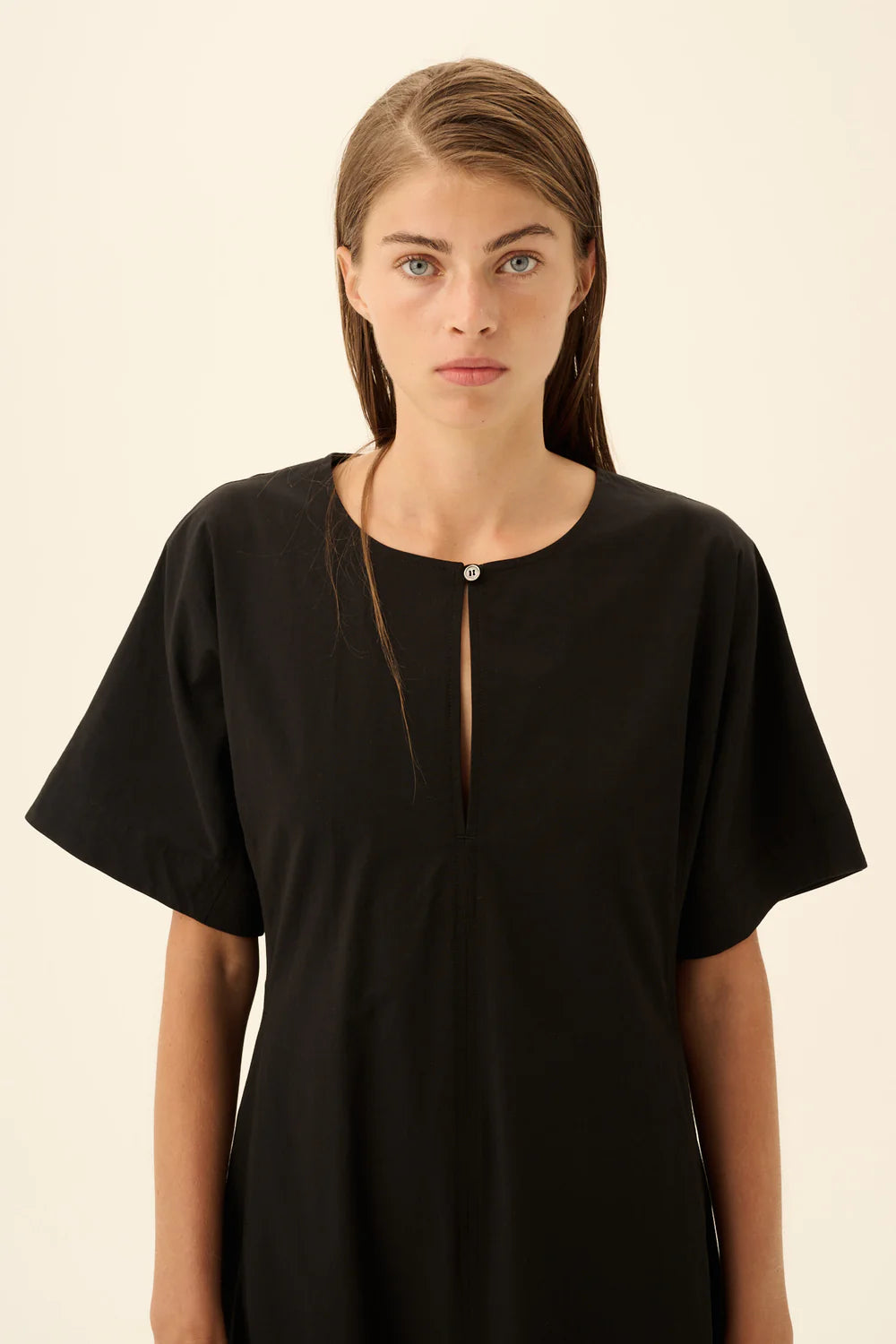 Dafne modal poplin dress - Black