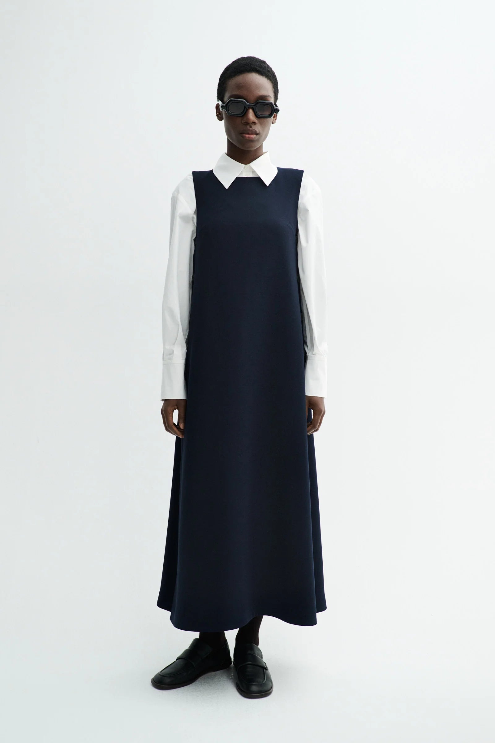 Danna crepe georgette dress - navy