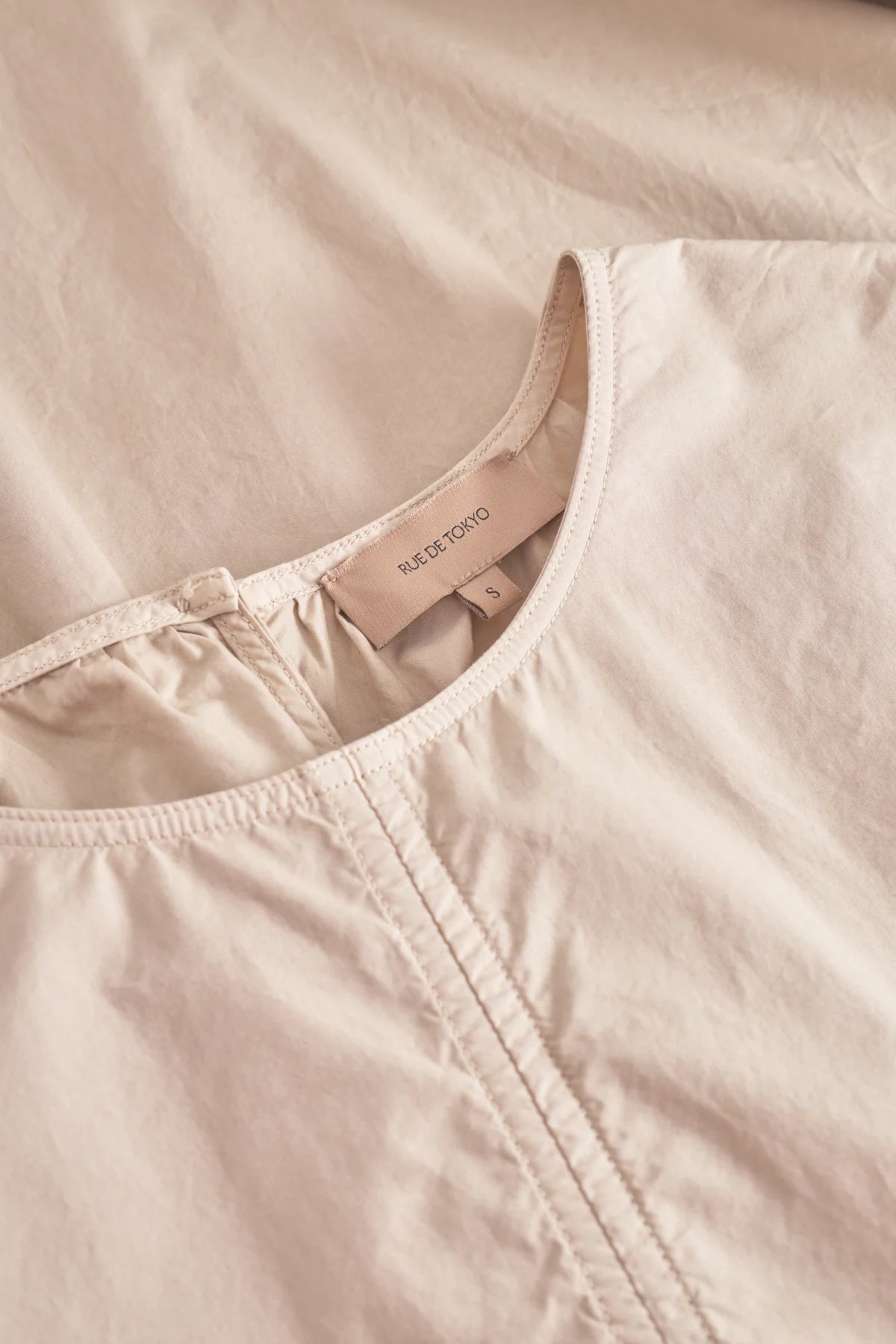 Diane garment dyed poplin dress - beige