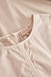 Diane garment dyed poplin dress - beige
