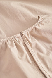 Diane garment dyed poplin dress - beige