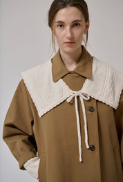 Meadow shoulder scarf - White sand