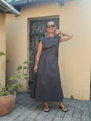 Daja sheer dress - Antracit