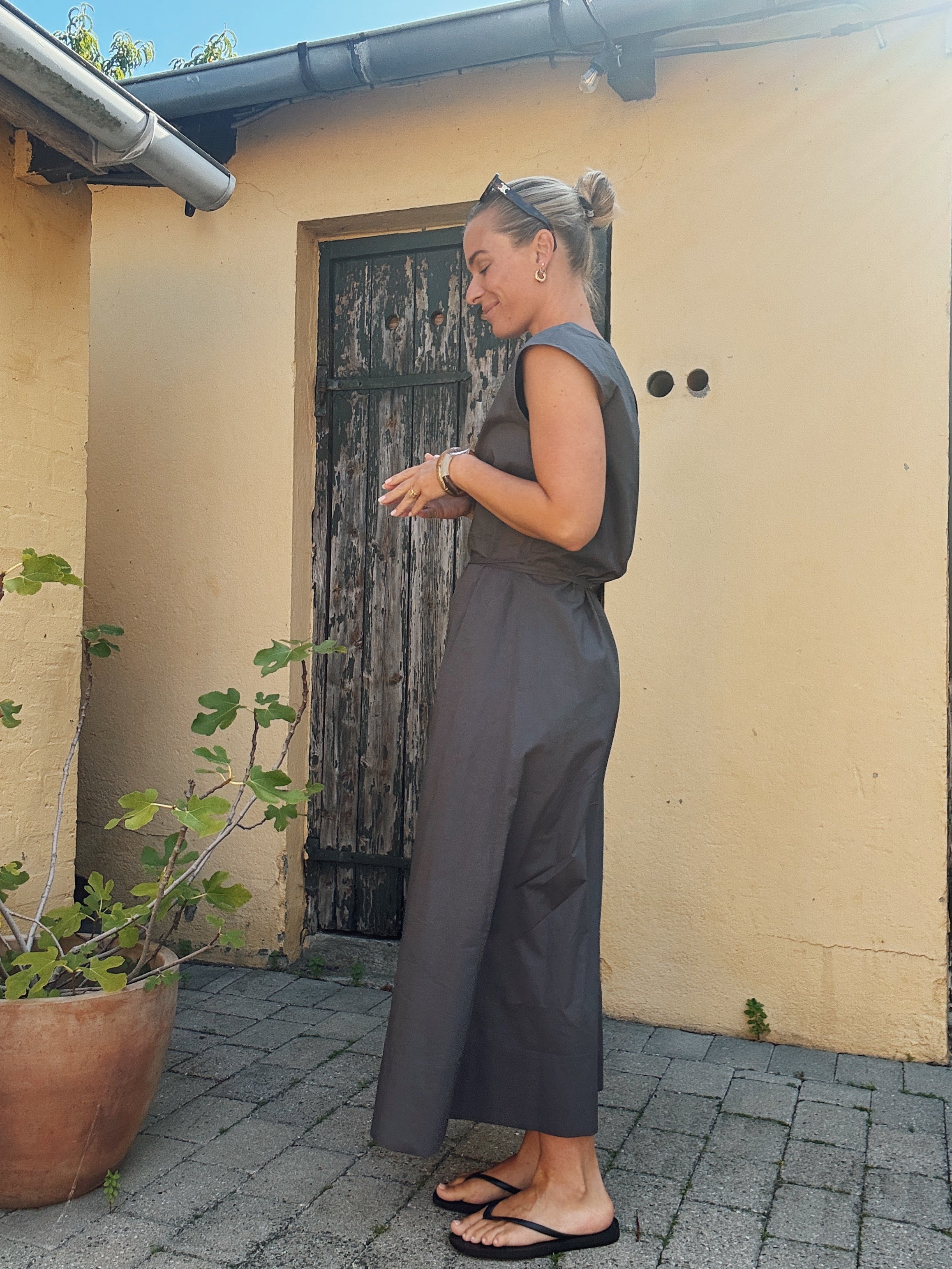 Daja sheer dress - Antracit
