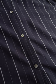 Seira striped tencel shirt - dark navy stripe