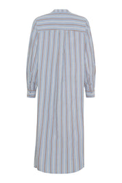 Ella oversize dress - Striped Dusty blue