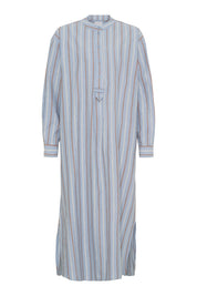 Ella oversize dress - Striped Dusty blue