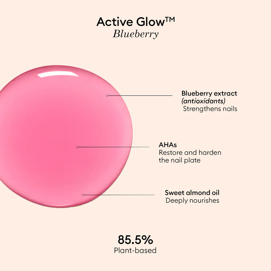 Active Glow neglelak - Blueberry